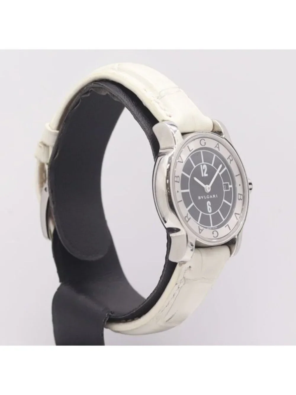 Bvlgari Bulgari Solotempo Quartz Date Black Dial Watch